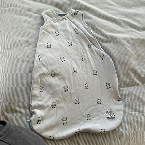 Woolino Sleep Sack, size 0-6 mo, Panda print